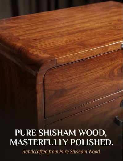 Solid Shisham Wood Drawer Rack Timeless craftsmanship