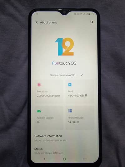 Vivo Y21 4gb 64gb