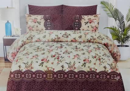 Double King Size Cotton Bed Sheets | 1 Sheet + 2 Pillow Cases