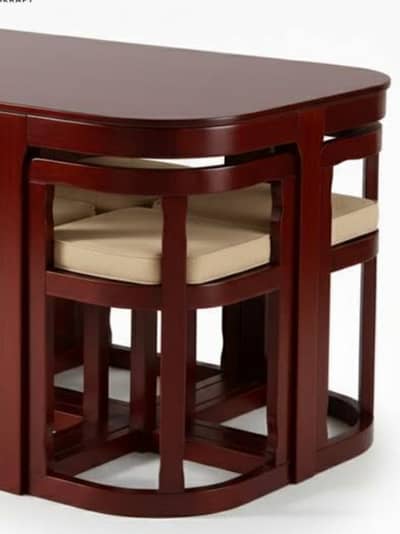 Elegant Wooden Dining Table with Chairs