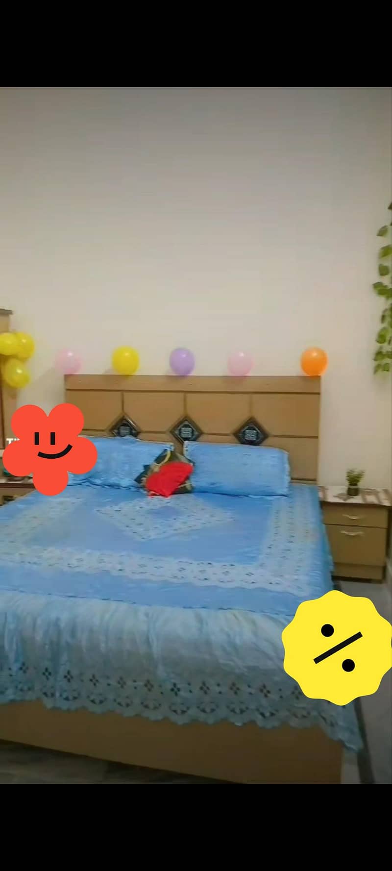 bed with side tables 0
