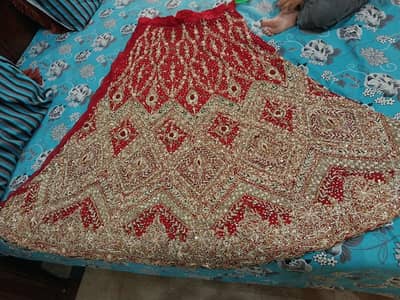 Red Mahroon bridal lehnga
