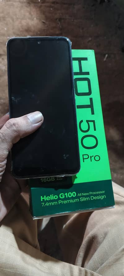 Infinix Hot 50 Pro cmlt box 10by 10 cndition