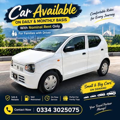 2025 Alto VXR available on rent on daily and monthly basis.