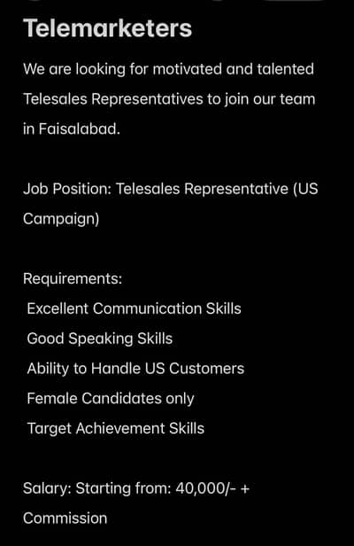 Telemarketer (Any where) Remote