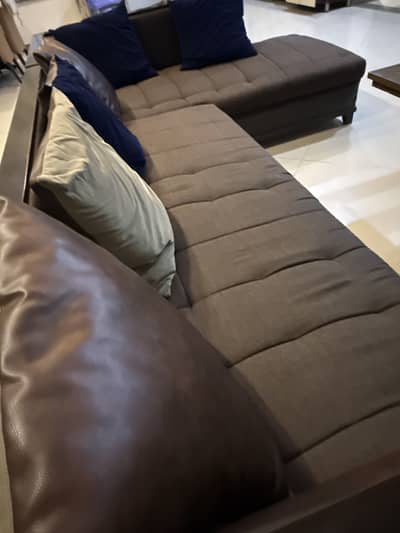 One Lshape sofa and one 3 seater sofa