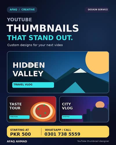 YouTube Videos ke liye Thumbnail Design