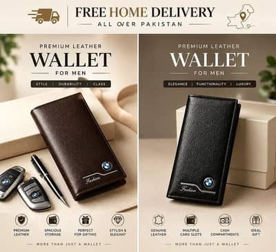  **Premium BMW Long Wallet | Pure Leather | Stylish & Spacious** 