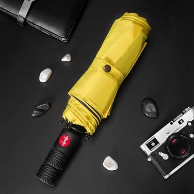 Red Automatic Umbrella for Men with Storage Case
