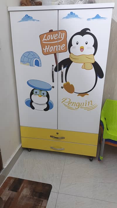 Cute Wooden Kids Wardrobe / Cupboard in Excellent Condition