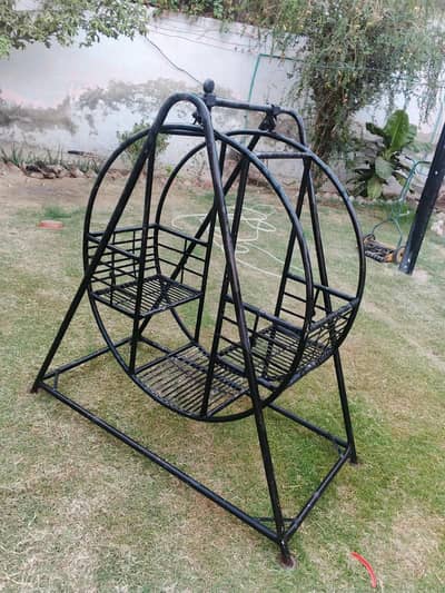 Heavy Duty Iron 3 Seater Garden Jhula | Steel Swing | Outdoor Swing