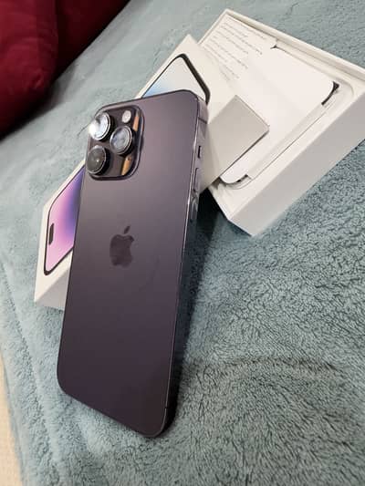 I phone  14 Pro Max 128GB NoN PTA 10/10 condition Box Available