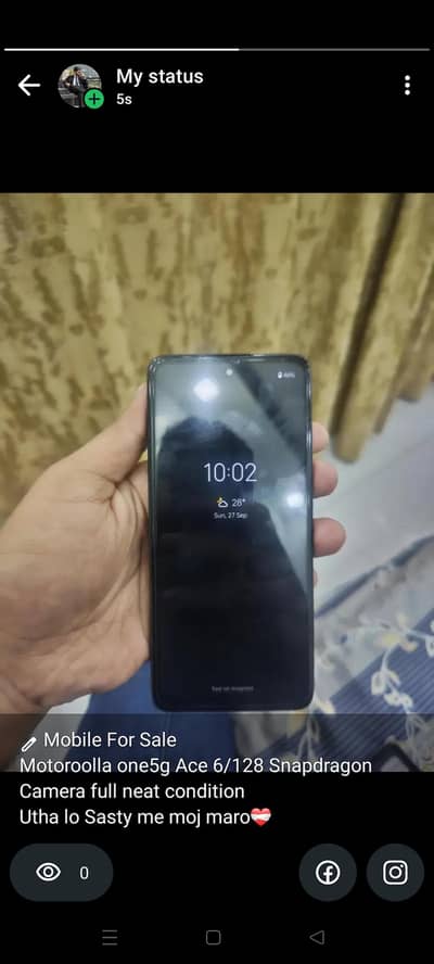 Motorola One 5G Ace 6/128 Lush Condition