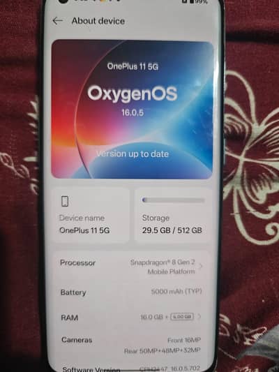 One Plus 11 16GB/256GB Non Pta