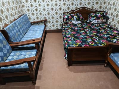 bed and sofa set solid