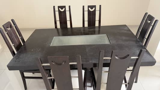 6 seater wooden Dining Table with chairs