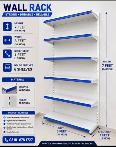 Wall Racks,Steel Racks,Super Store Racks. Pharmacy Counters,Trolley