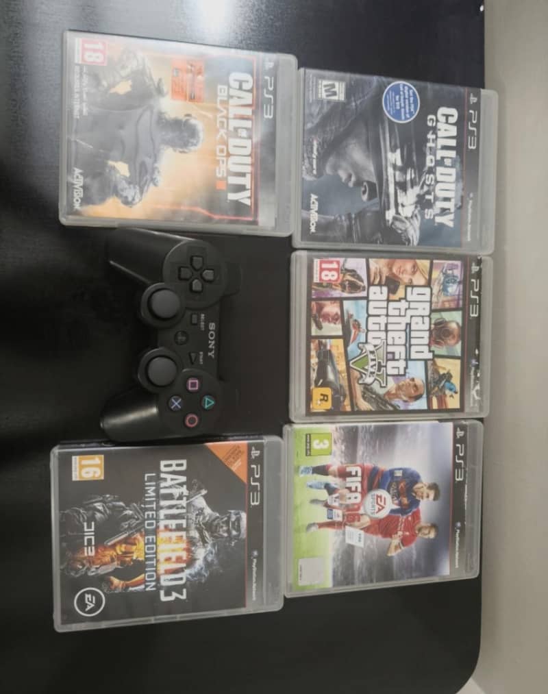 PS3 SLIM + 6 GAMES + 1 CONTROLLER 1