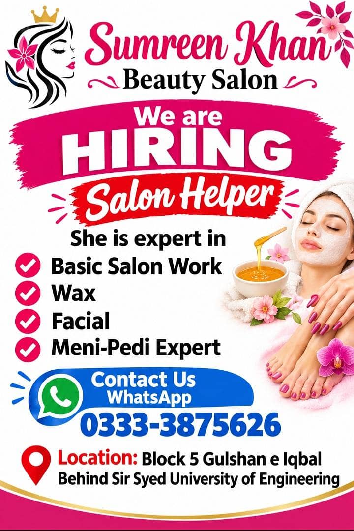 Salon helper required 0