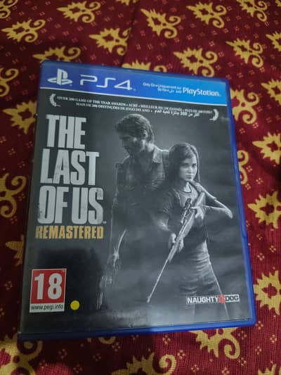 The last of us remastered part 1 PS4 disc