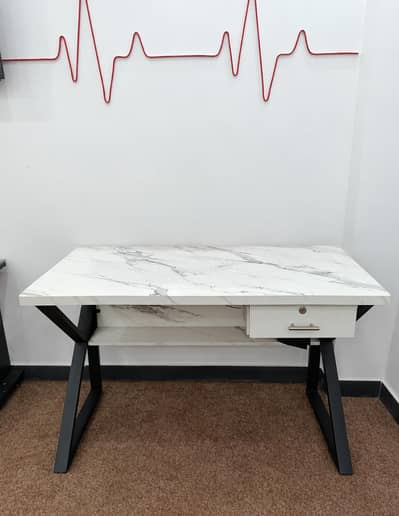 Table for Gaming Pc & Office Work - Black and White Used But New