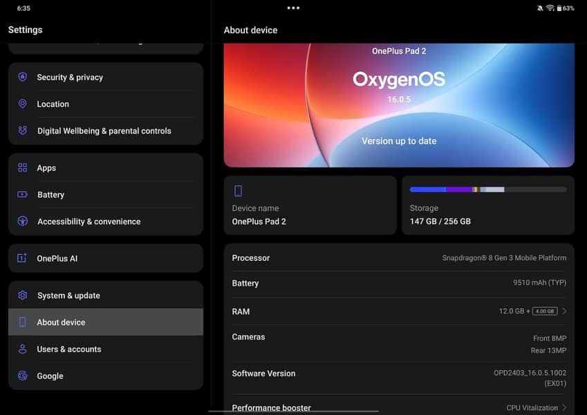 OnePlus Pad 2 0