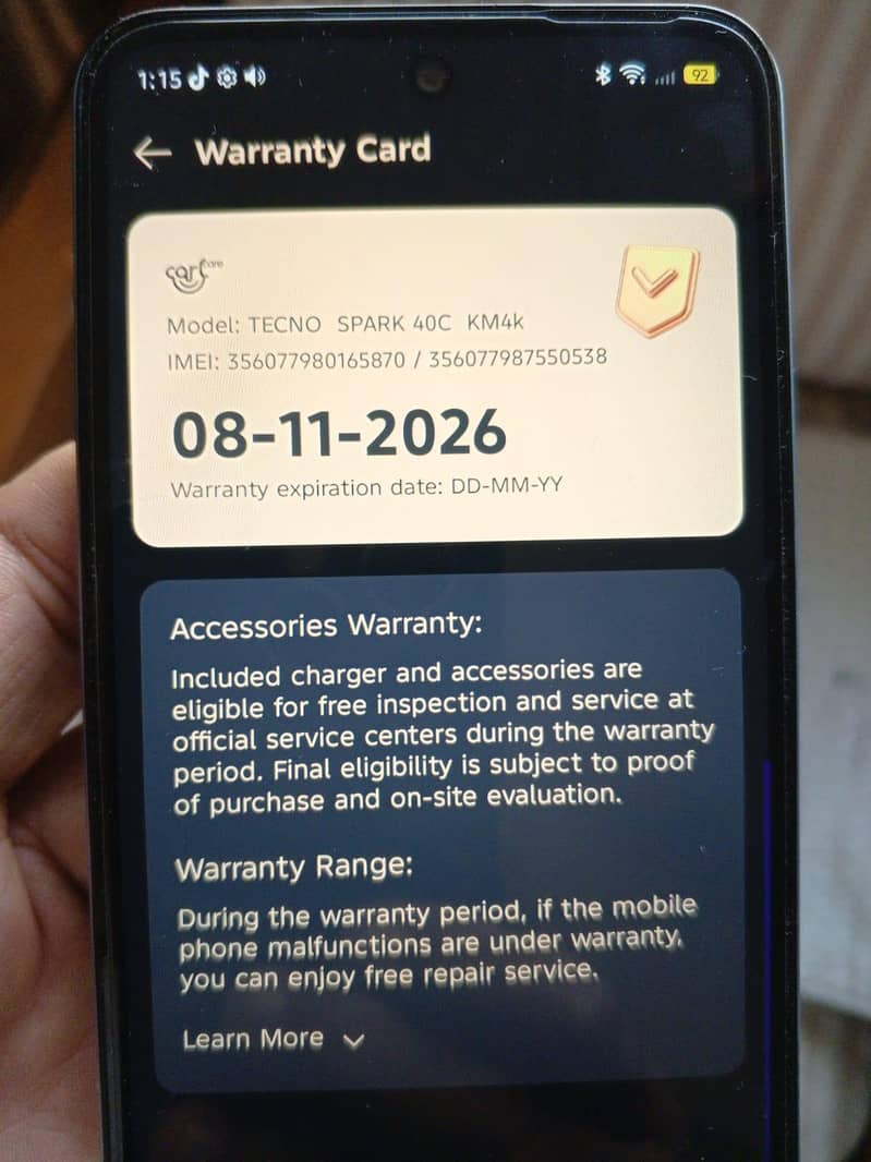 Tecno spark 40c 10