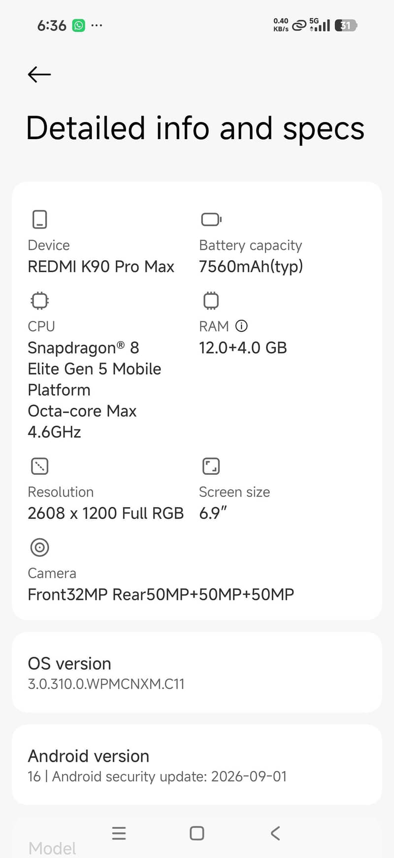 Redmi k90 Pro Max 6