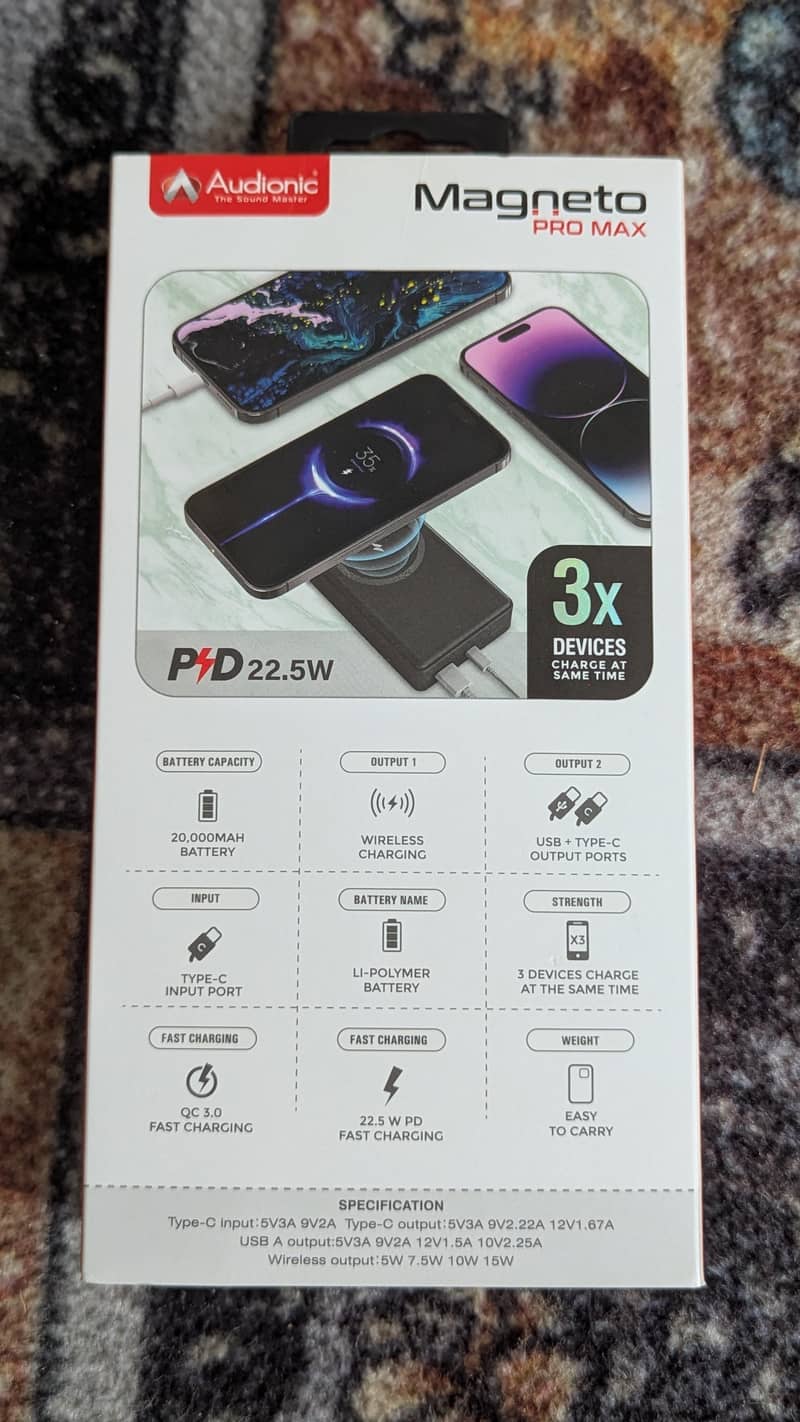Audionic Magneto Prox max Wireless powerbank 1