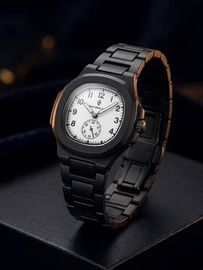 Stylish Black Stainless Steel Chain Watch for Women – Master Edition
