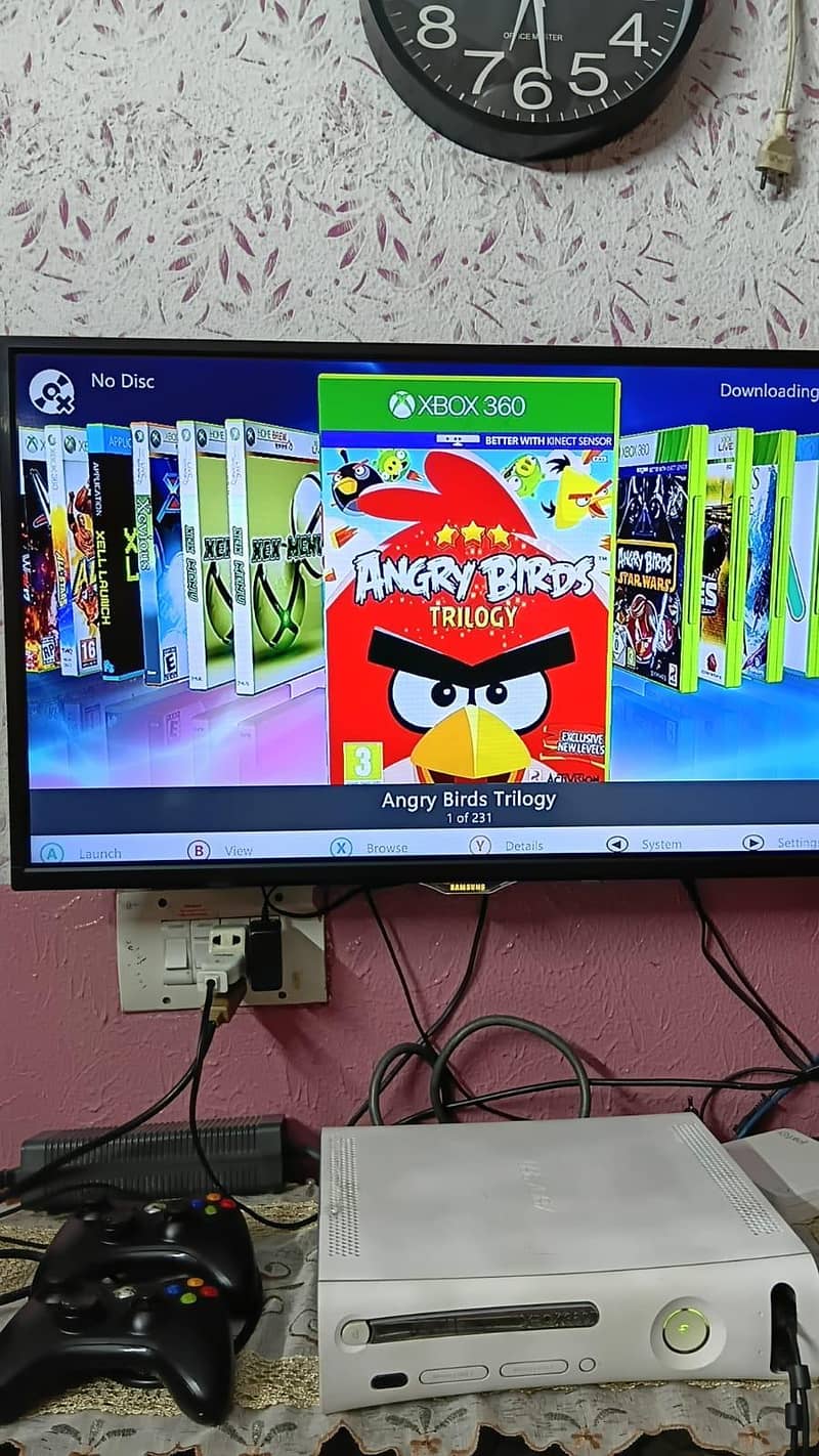 Xbox 360 with two controllers 1