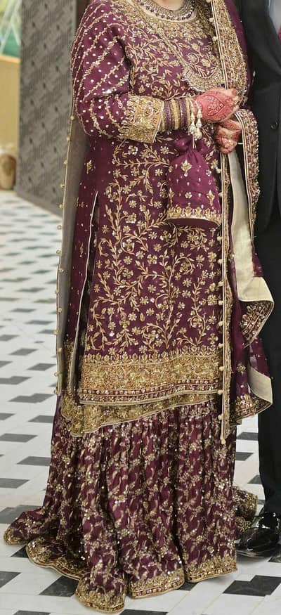 farshi sharara trending designer wear for brides