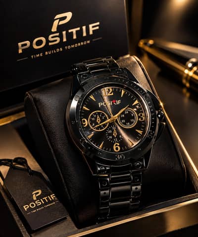 Premium POSITIF Black & Gold Royal Edition Watch