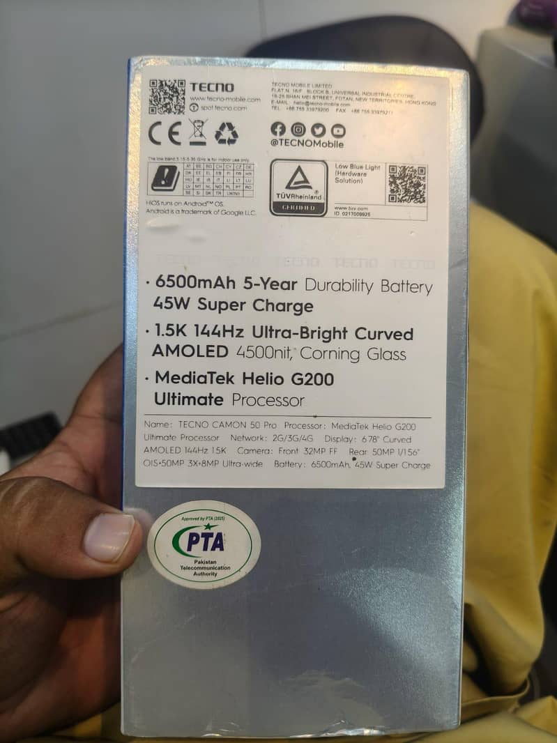 Tecno camon 50 pro 6