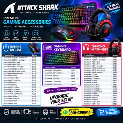 ATTACK SHARK GAMING ACCESSORIES