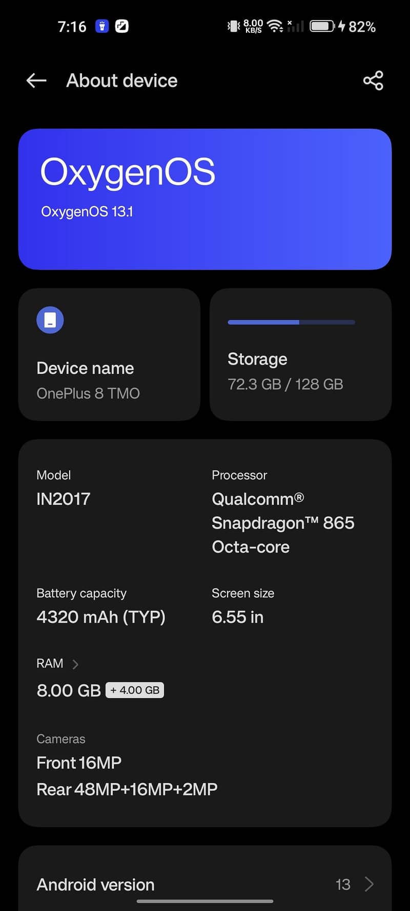 One Plus 8 5