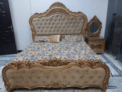 bed and dressing