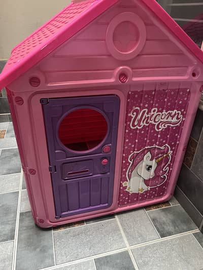 Pink unicorn dollhouse
