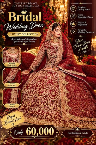 Dress/ lehanga/ bridal dress/ wedding dress/barat dress/ bridal dress