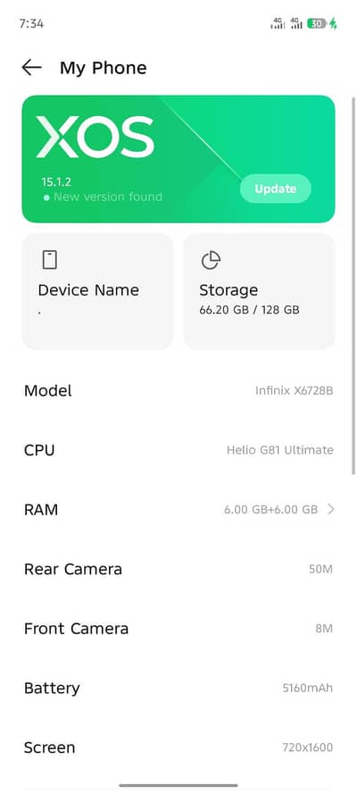 Infinix Hot 60i  only phone h 6/128. installment Wala he baki 5 Rehti