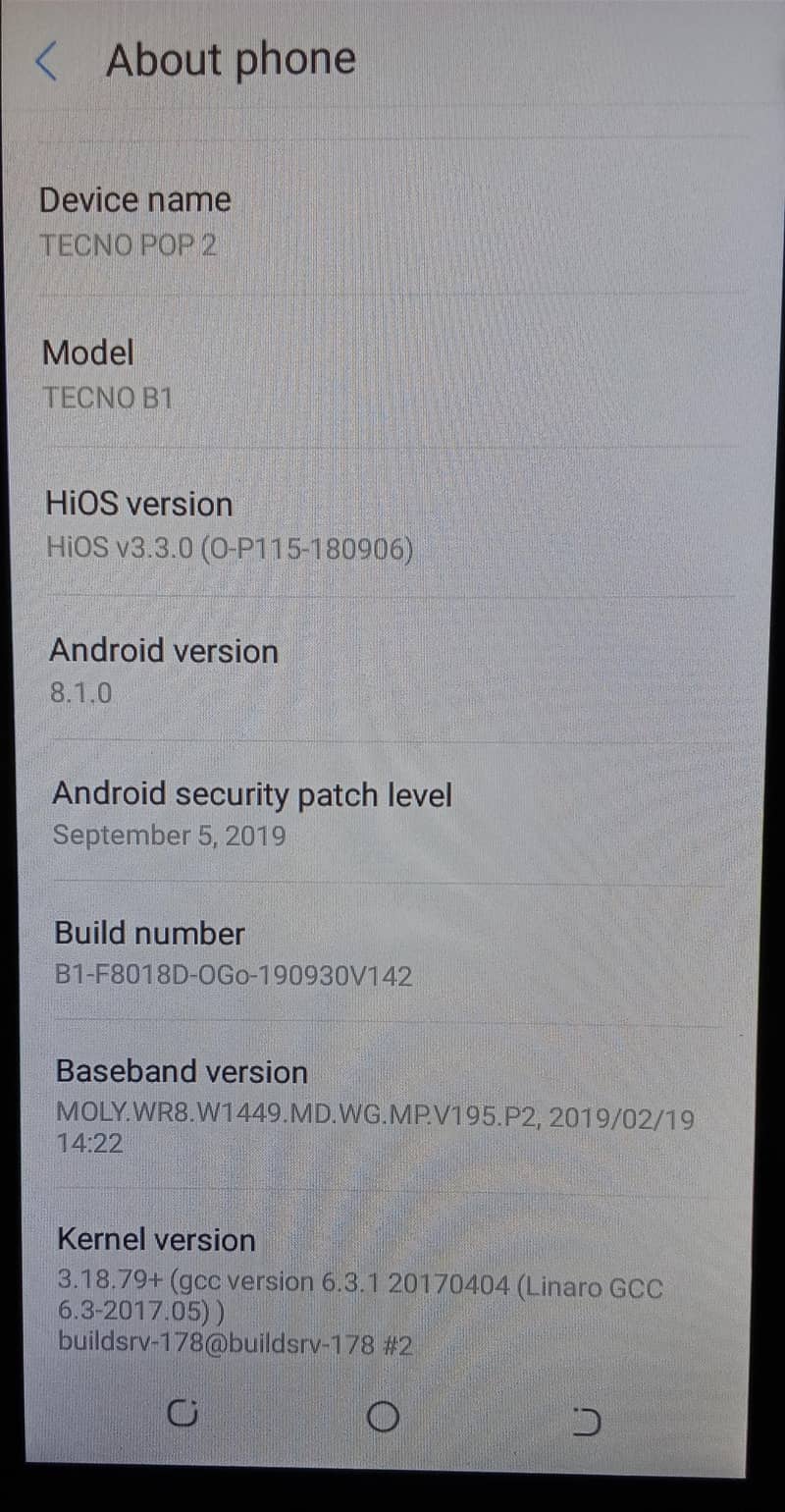 Tecno POP 2 7