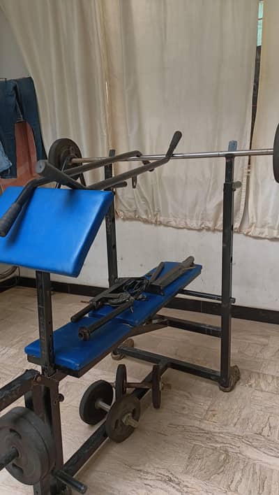 Gym Bench + Weights Set For Sale