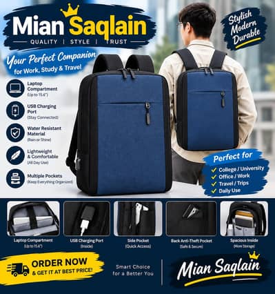 3 pcs of bag pack for men