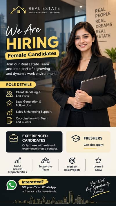 Realstate office receptionist