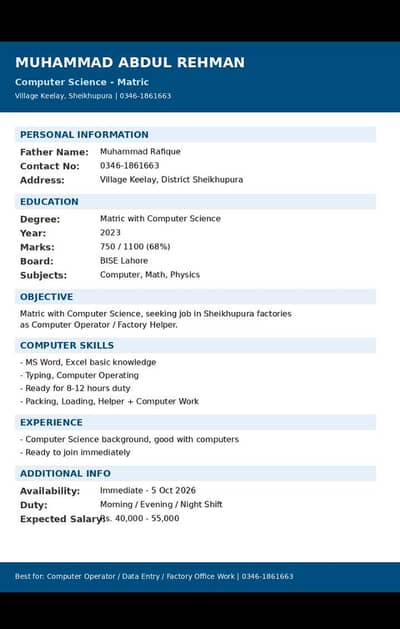 i really need any job