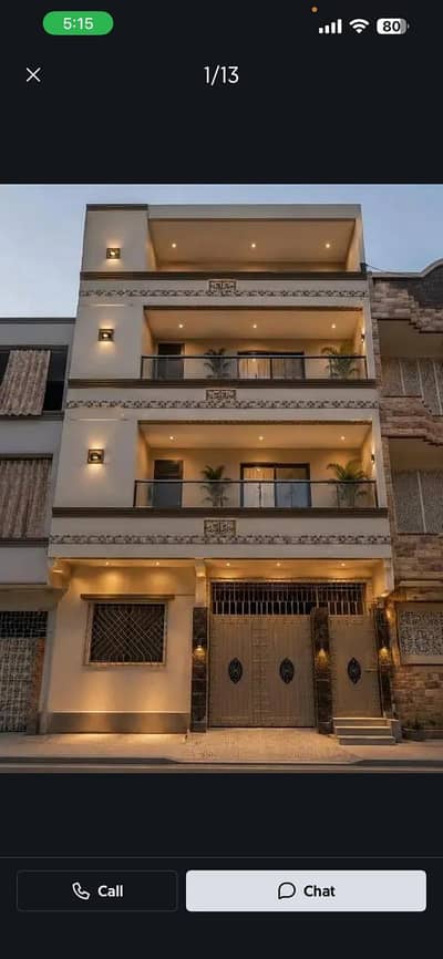 House ground plus 3 West open excellent new condition north karachi sector 11E