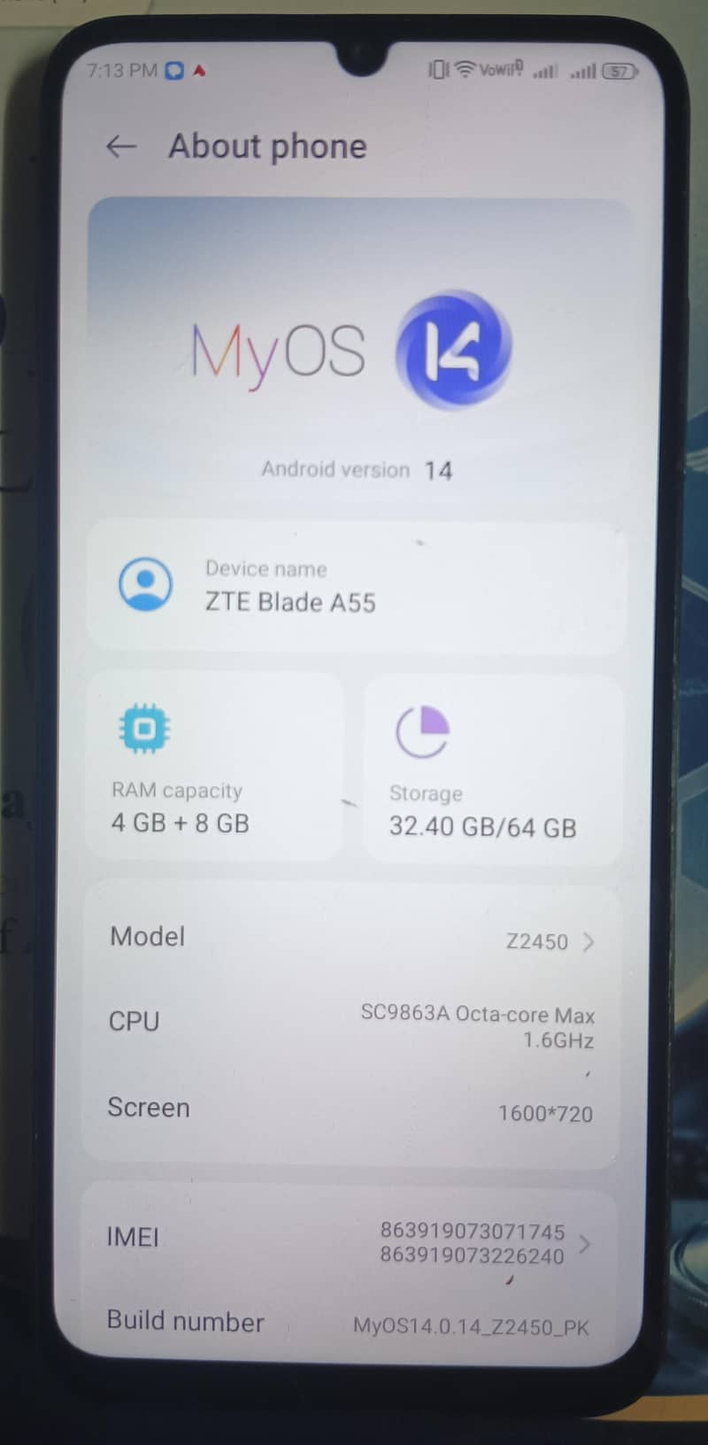 Zte Blade A55 1