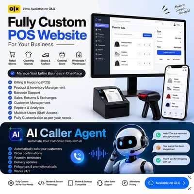 Fully Custom POS Software | Inventory, Billing & AI Caller Agent