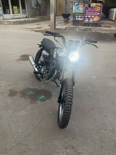 honda CG125 cafe racer off road tyres