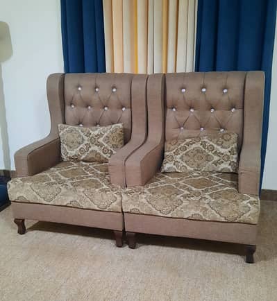 Seven seater sofa set is available for sale.